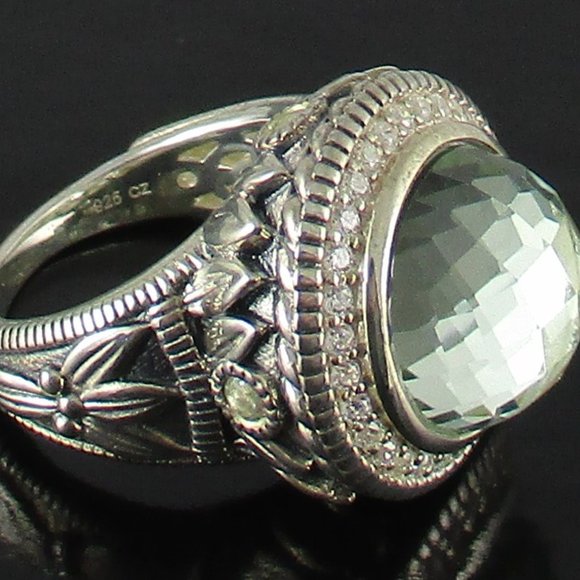 Seidengang Mint Quartz & Diamonique Ring - Picture 4 of 15